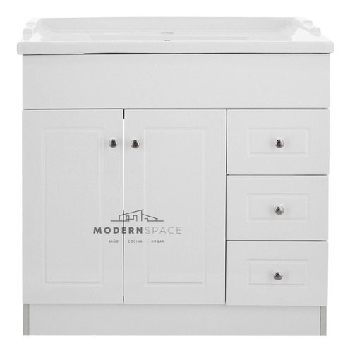 Mueble Vanitorio Mas Cubierta 80x47 Cm Blanco