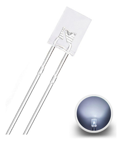 Kit Led Retangular 25 Peças Difuso Arduino 2x5x7mm Cores