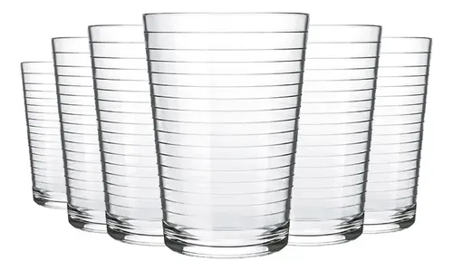 Jogo De 6 Copos Vidro 265ml Ginga Nadir Cor Copo