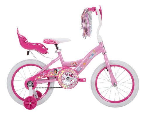 Bicicleta De Princesas Disney 16'' Color Rosa Para Niñas