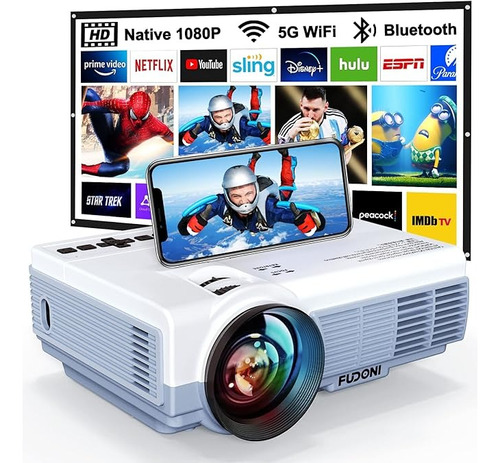 Proyector Fudoni - Wifi 2.4/5g,1080p/4k,10000l,bluetooth5.1