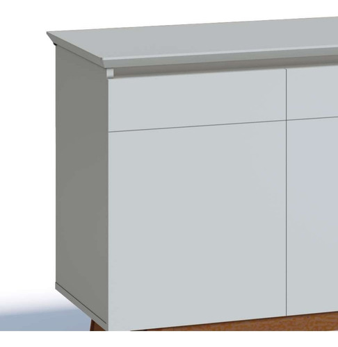 Buffet Aparador De Sala Jantar Classic 4 Portas - Branco