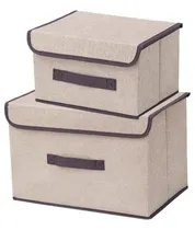 Comprar Combo Cajas Organizadores Grande Y Chica De Tela