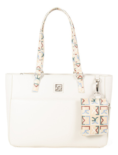 Bolsa Tote Cloe Para Mujer Grande Con Monedero Color Beige