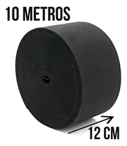 Comprar Elástico Reforçado Largura 12cm Com 10 Metros Faixa Elástica Cor Preto Desenho do tecido Liso