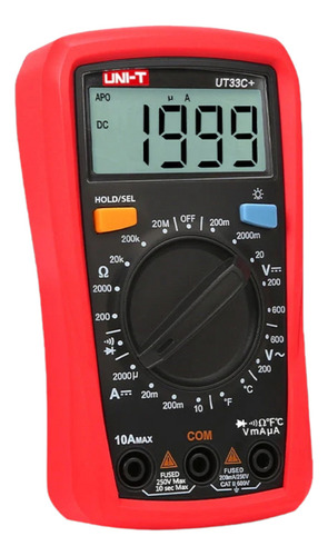 Tester- Multímetro Digital Lcd Ut33c+ Uni-t