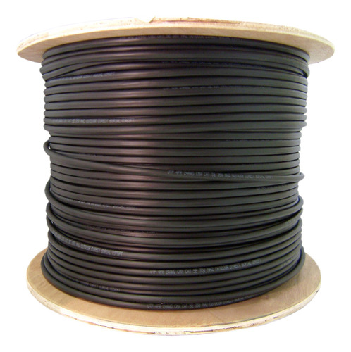 Cat5e 350 mhz 24 awg Pie Cmx Direct Entierro Cable Gel Negro