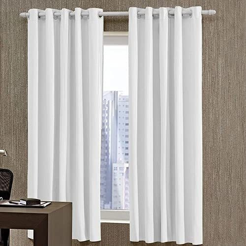 Cortina Corta Luz Collors 2,00x1,80 100% Pvc Blackout Total Cor Branca