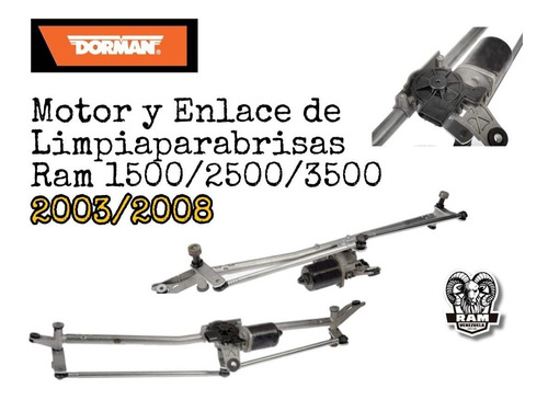 Motor Y Enlace De Limpiaparabrisas Ram 2003/2008