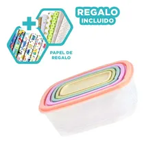 Comprar Set De Recipientes Para Casa En Multicolor Y+papel De Regalo