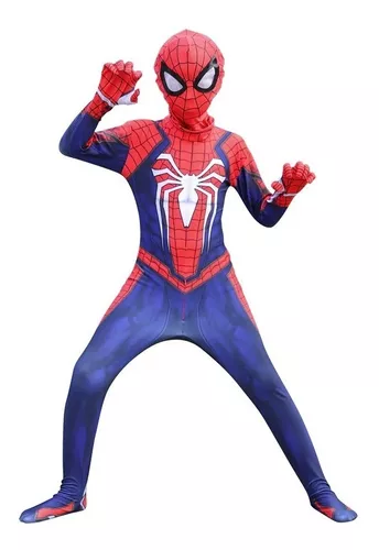 Fantasia Infantil Homem-Aranha Game ps4/ ps5 Cosplay Crianças Traje Lu