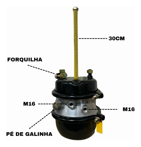 Cuica Dupla Master 30/30 Rosca 16m Vw/carreta