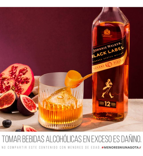Imagen 9 de 10 de Whisky Johnnie Walker Black Label 12 Años 750ml