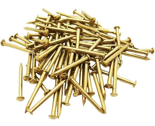 Small Mini Brass Round Head Uña M2x20mmx4mm About 37pcs