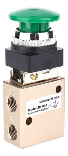 Válvula Mecánica Con Botón Pulsador Jm-06a Neumática De 2 Po