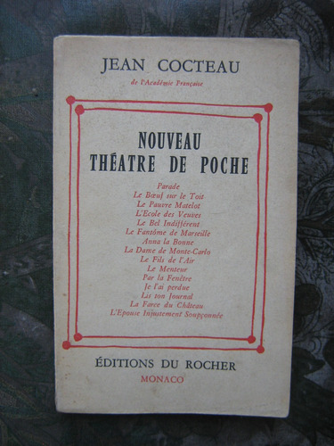 Nuevo Teatro De Bolsillo Jean Cocteau 15 Obras En Francés