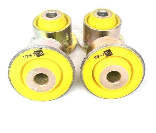 Imagen 2 de 7 de Kit Bujes Y Gomas D Poliuretano Eje Delantero Clio Platina