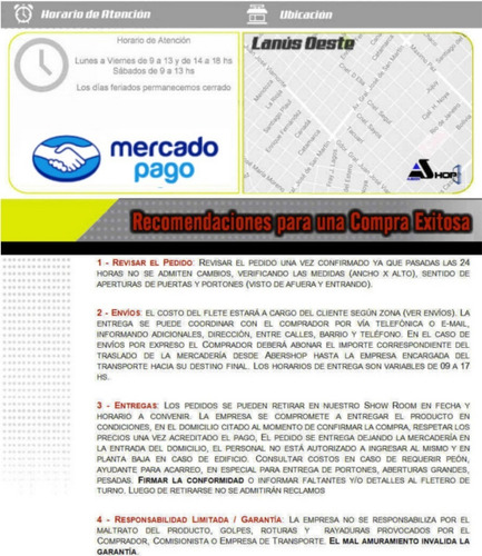 Imagen 7 de 8 de Puerta Aluminio 80x200 Ciega Lisa M504 Abershop