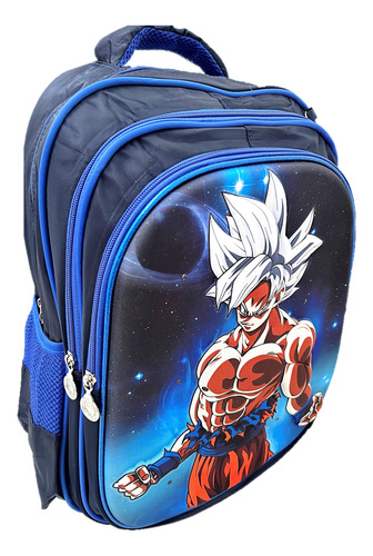Mochila Dragon Ball Z Goku + Lonchera Y Lapicera Luz Led 3d Dragon Ball Super Sayayin Mochila Goku Dragon Ball
