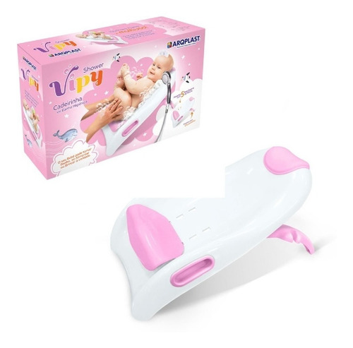Imagem 1 de 4 de Cadeirinha De Banho Bebe Reclinavel Encaixe Para Chuveirinho