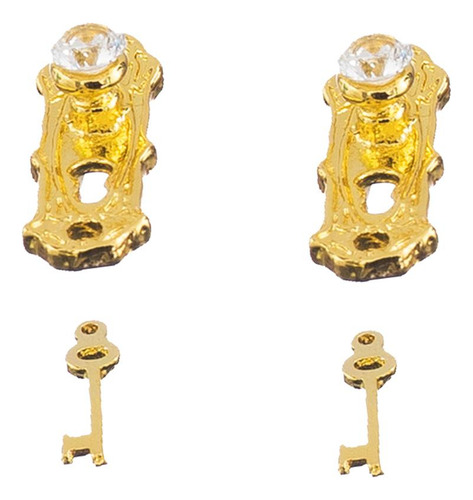 2 X 2 Pares De Perillas De Cristal En Miniatura Para Casa De