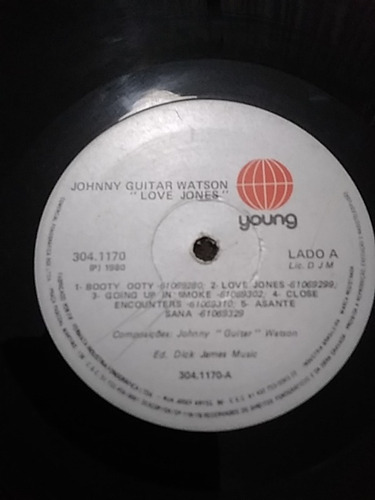 Lp Johnny Guitar Watson Love Jones 1980 - Sem Capa