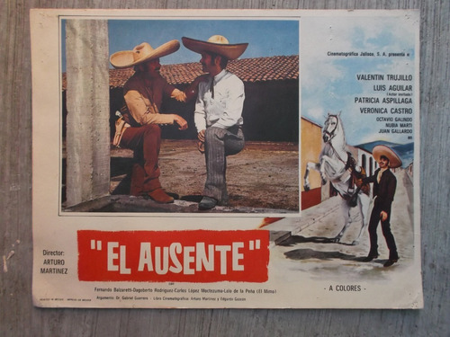 Vintage Raro Lobby Card De Luis Aguilar En El Ausente!