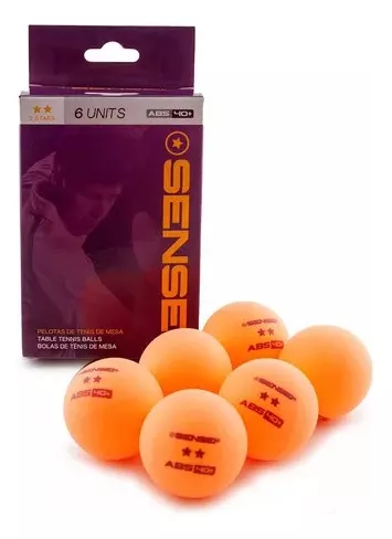 Pelota Ping Pong Sensei 6 un, 3 estrellas Naranja