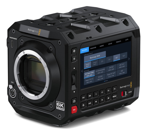 Câmera Blackmagic Pyxis 6k com moldura EF preta