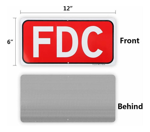 Señal Fdc, Cuerpo De Bomberos De Conexión Señal, 12 X 6 -