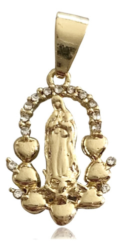 Dije Virgen De Guadalupe Chapa De Oro 18kl