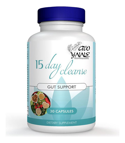15 Day Cleanse Advanced Detox Desintoxicación Intestinal Sin Olor 30 Cápsulas en Botella Gwynne Sin sabor