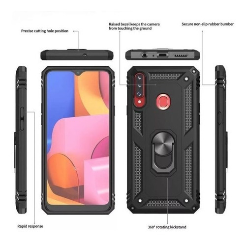 Case Protector Galaxy A20s A10s A10e A50 C/ Vidrio Templado