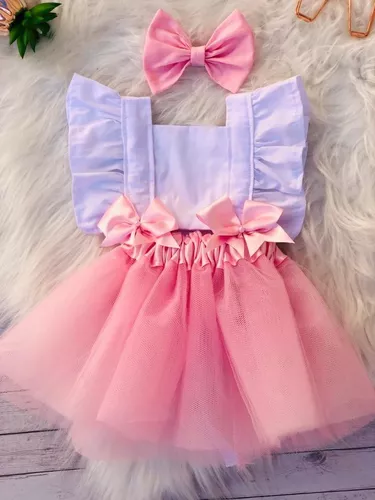 Vestido De Bebe Menina Linda Para Sua Princesa Brilhar !!