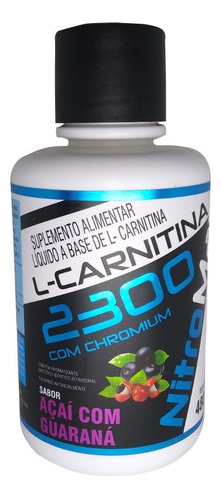 L-carnitina 2300 Com Chromium 480ml Sabor Açai Com Guarana