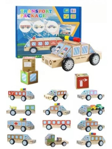 Juego Puzzles 3d Bloques De Construcción De Coche Para Niños