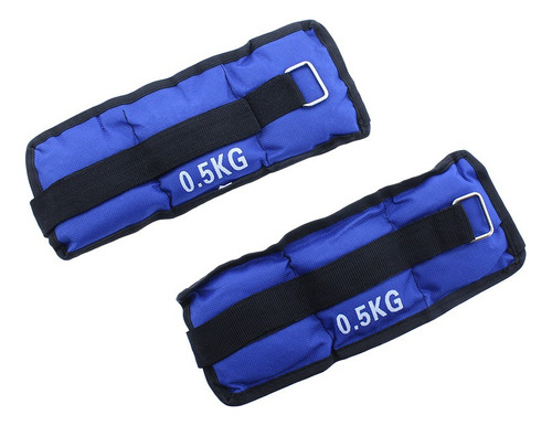 Pesos no tornozelo Pesos no tornozelo Pesos para exercícios 500 g Cor azul