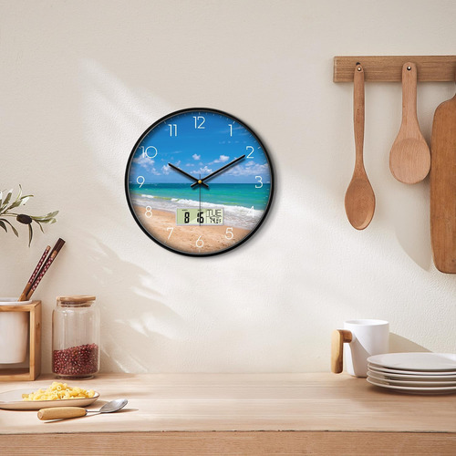 Relojes De Pared Modernos Con Calendario Y Fecha Ocean Wave