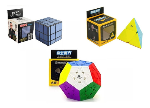 Cubo Rubik Pack X3 Qiyi Dluxe Megaminx S Pyraminx S Y Mirror