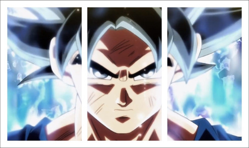 Goku - Ultra Instinto - Dragon Ball - Cuadros Trípticos | Envío gratis