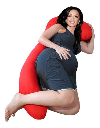 Imagen 2 de 4 de Almohada Almohadon Descanso Cuerpo Entero Forma J