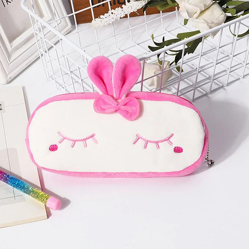 Bolso Cosmetiquera Lapicera Kawaii Cute Color Blanco