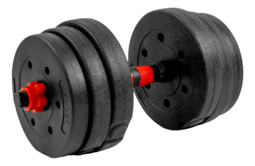 Set De Mancuernas 10kg Barra Armable Ajustable Pesas Discos