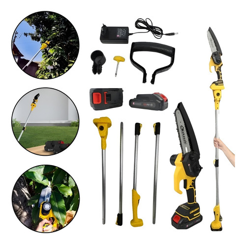 Motosserra A Bateria 30v Com Cabo Extensor 3 Metros Podadora