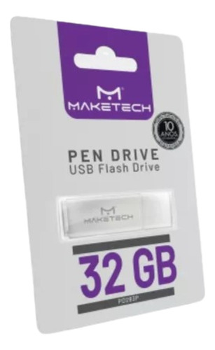 Pen Drive Maketech 32 Gb 2.0 Pd283p Usb Flash Drive Cor Preto