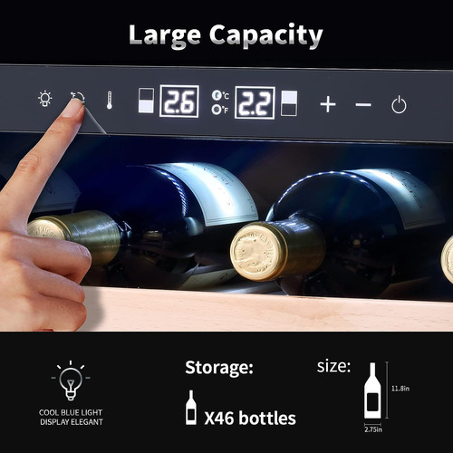 Cava De Vinos Refrigeración Latas Botellas 46 Botellas