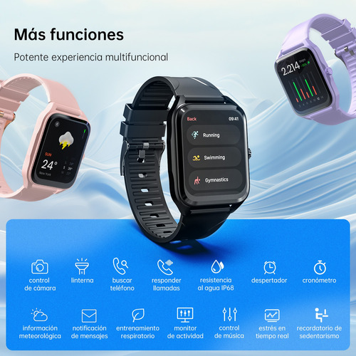 Reloj Inteligente Unisex G-tide Q1 Con Notificación De Mensajes, Asistente De Voz Inteligente Para Ios/android, Salud Deportiva, Resistente Al Agua