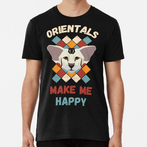 Remera Orientals Makes Me Happy - Amantes De Los Gatos Algod