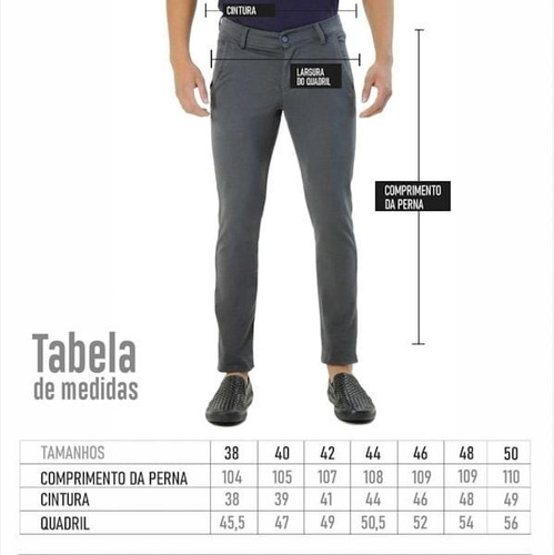 Imagem 3 de 3 de Calça Alfaiataria Casual Sarja Com Elastano Caqui