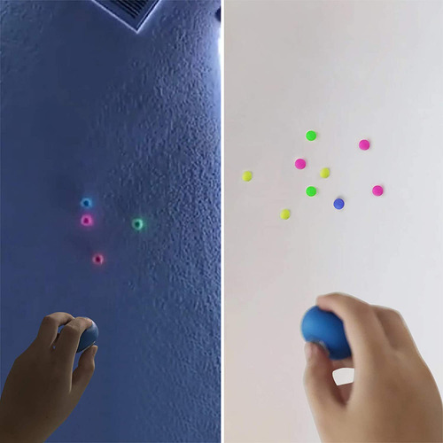 Bolas De Pared Adhesivas Fluorescentes Para Techo, 4 Unidade